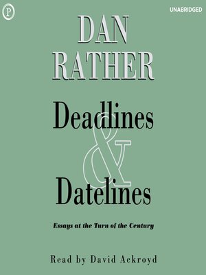 cover image of Deadlines and Datelines